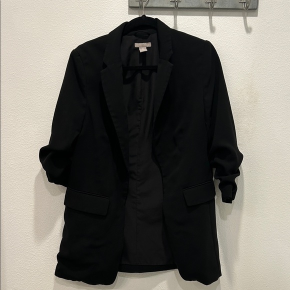 🖤 H&M Ruched 3/4 Sleeve Blazer - Picture 2 of 6